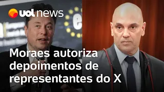 Moraes autoriza depoimentos de representantes do X no Brasil após PGR pedir