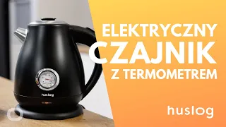 Huslog Czajnik elektryczny retro z termometrem