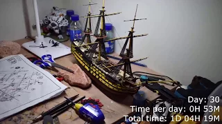 HMS Victory model (1:225) time lapse