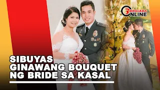 Sibuyas ginawang bouquet ng bride sa kasal