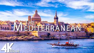 FLYING OVER Mediterranean (4K UHD)- Relaxing Music With Beautiful Nature Videos - 4K Ultra Videos