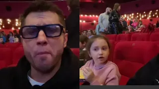 Павел Прилучный сходил с детьми в кинотеатр