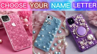 Choose Your Name Letter & See Your Glitter Girly Phone Covers💜🎁 | Lovely Phone Cases |