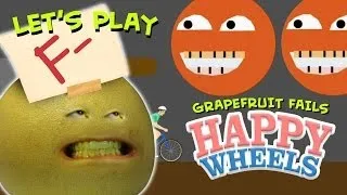 Annoying Orange - Let's Play Grapefruit Fails at Happy Wheels