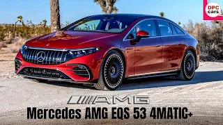 2022 Mercedes AMG EQS 53 4MATIC+ in Hyazinth Red Exterior Interior and Drive