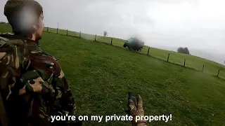 Geowizard narrowly escapes wrath of furious Welsh farmer