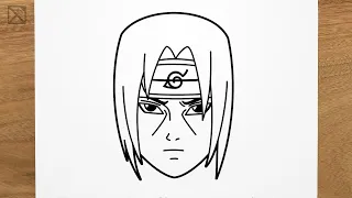 How to draw ITACHI UCHIHA (Naruto) step by step, EASY