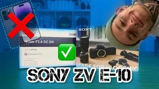 Выбрал Sony ZV E-10 + Sigma 16mm f1.4 вместо IPHONE 14 pro? Я снова хочу снимать!
