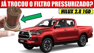 EP. 1166 // Substituição Do Filtro De Pressão de DIESEL Da Nova Hilux 2.8 2016 em DIANTE 1GD