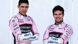 F1 TeamMate Rivalry Ocon vs Perez 2017 Crash