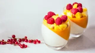 Wakacyjna PANNA COTTA z mango! Deser na zimno | Sugarlady