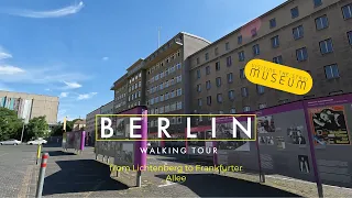 [4K] 60 fps Walking through Berlin from Lichtenberg to Frankfurter Allee with the Stasi museum