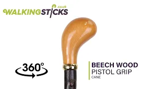 Beech Wood Pistol Grip Cane