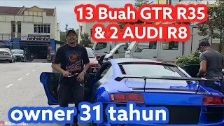 13 buah SKYLINE R35 & 2 AUDI R8 - owner 31 tahun - dobot legend .