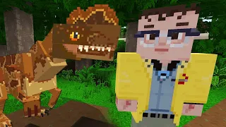 NEDRY & THE DILOPHOSAURUS! Jurassic World Minecraft DLC Gameplay