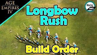 English Longbowmen Rush Build Order | Age of Empires 4 Build Order