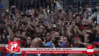 World Youth Day 2016 - Krakow, Poland - 2016-07-31 - Meeting With Volunteers, Organizers And Benefac