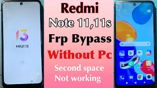 Redmi note 11 note 11s frp bypass | miui 13 frp bypass | redmi note 11 google accounts unlock