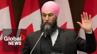 NDP Leader Jagmeet Singh says Trudeau's Liberals waging "war against workers"