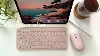 One year after - Logitech Pink K380 & Pebble mouse
