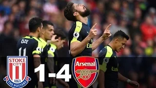 Stoke City vs Arsenal 1 4 - Highlights & Goals | EPL 13 May 2017