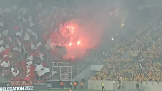 SG Dynamo Dresden vs. 1. FC Kaiserslautern, 24. Mai 2022, Relegation, Pyro + Support + Riots