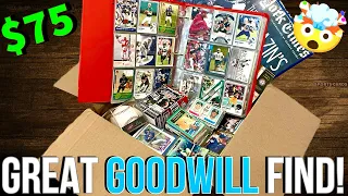 I WON BOX OF SPORTS CARDS & MEMORABILIA FROM GOODWILL FOR $75!