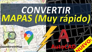 Transformar Mapa de Google Maps/ OpenStreet a Autocad Automático Gratis Plano Ubicación Localización