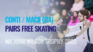 CONTI / MACII (ITA) | Pairs Free Skating | Sheffield 2022 | #GPFigure