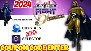 🎁 Free Coupon Code Crystals & Selector | 9th Anniversary Marvel future fight