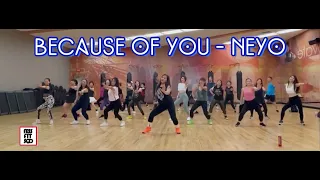 BECAUSE OF YOU | NE YO | ZUMBA | DANCE WORKOUT | CHOREO | NESS FIT