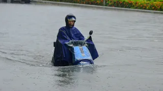 Typhoon Chaba lands in southern China, causing heavy rainfall