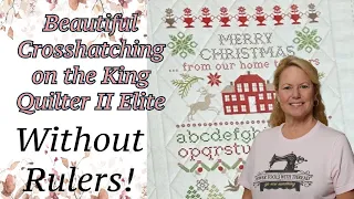 Create Crosshatch Quilting Without Rulers!  Easy Placemats on the King Quilter II Elite