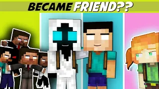 ENEMY BECAME GOOD FRIEND (ENTITY AND HEROBRINE) - WILL TOUCH YOUR HEART MONSTER SCHOOL