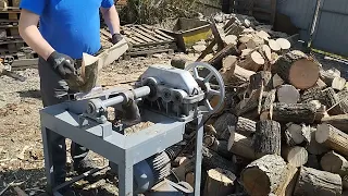 №18 ДРОВОКОЛ РЕДУКТОРНИЙ 220 ВОЛЬТ 3 КВТ. Homemade Wood Splitter 220 volt.