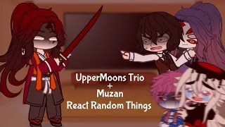 UpperMoons Trio+Muzan React To Random Things || Kimetsu No Yaiba