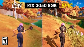 Fortnite RTX 3050 8GB All Settings 1080p