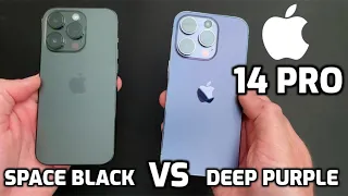 iPhone 14 Pro SPACE BLACK vs DEEP PURPLE - Color Comparison