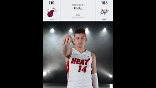 Miami HEAT’s WINNING vs. the Thunder [December 14, 2022]