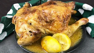 Сочная курица в духовке с чесночным маслом и лимоном