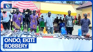 [FULL VIDEO] Police Parade Ondo, Ekiti Robbery Suspects