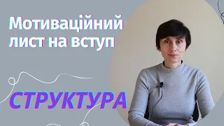 Абітурієнту. Структура мотиваційного листа.