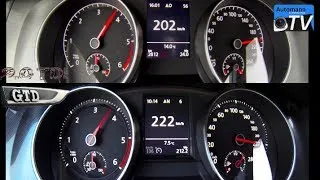 2014 Golf 7 GTD vs. Golf 7 2.0 TDI - 0-224 km/h acceleration (1080p)