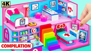 (Compilation) Make Pink Miniature Hospital, DIY Doctor Play Set, Medical Kit Crafts from Cardboard