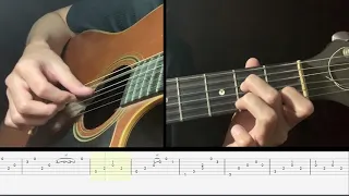 (Guitar Tutorial) Late Night Melancholy - Guitar solo Fingerstyle ( Tab + Video)