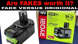 Ryobi 9ah battery versus eBay knockoff job