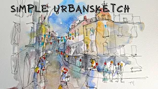 Urban Sketch in 10 Minutes - Make 'Complicated' REALLY EASY!