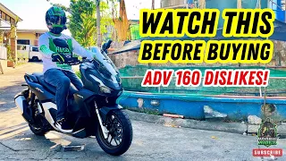 HONEST FEEDBACK sa Honda ADV 160 | Dislikes and Issues