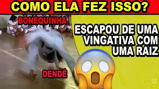 Como ela fez isso? escapou da vingativa usando uma raiz (Bonequinha e Dendê - Arte e raça)