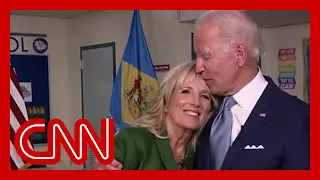 See Joe Biden crash the end of Jill Biden's DNC speech